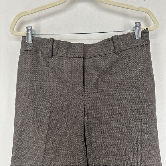 Ann Taylor Womens Dress Career Pants Gray Herringbone Wool Blend Size 4 - Picture 2 of 11